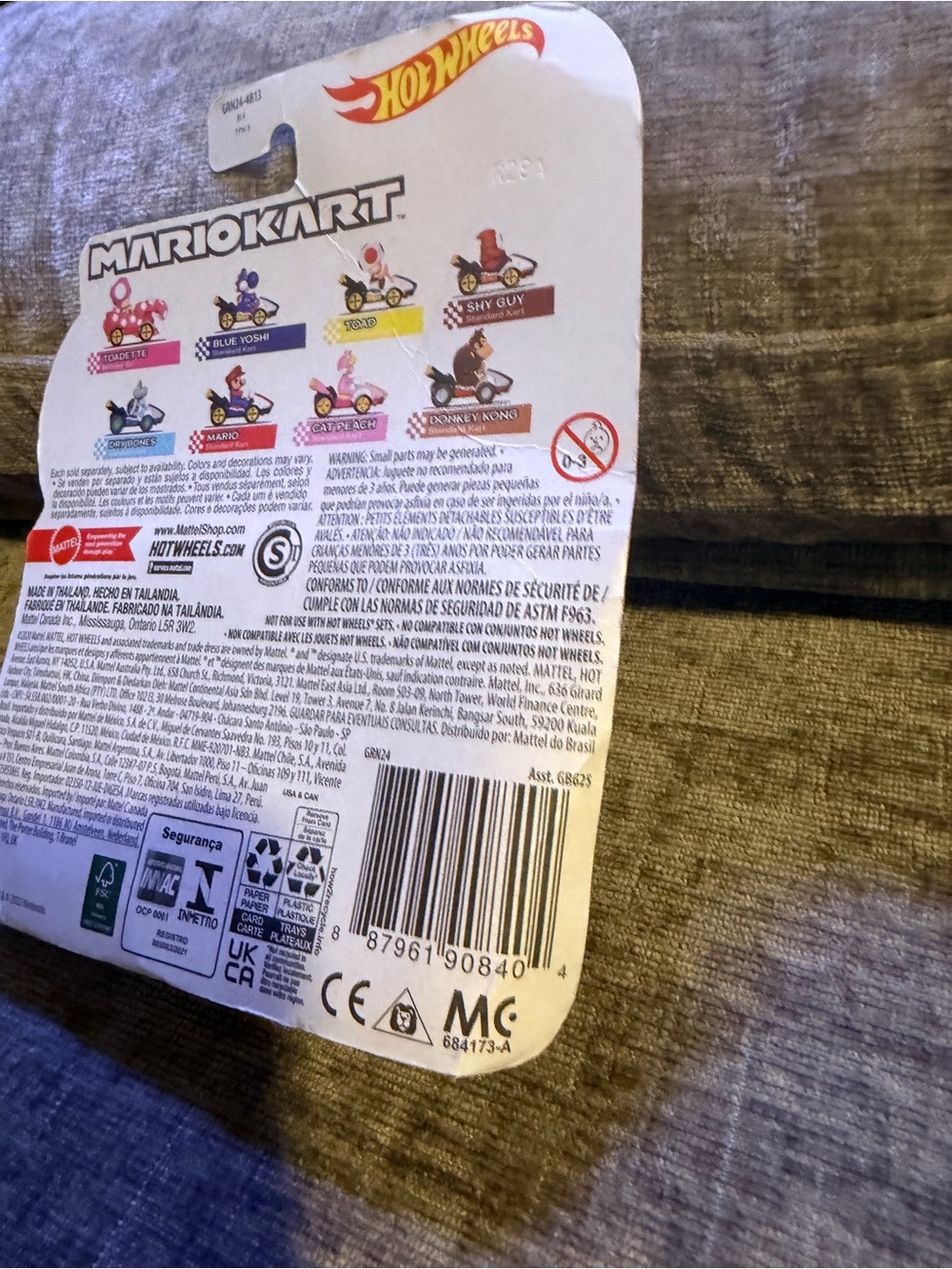 Mario Kart Donkey Kong Die-Cast Toy - Brown hot wheel - Picture 3 of 4